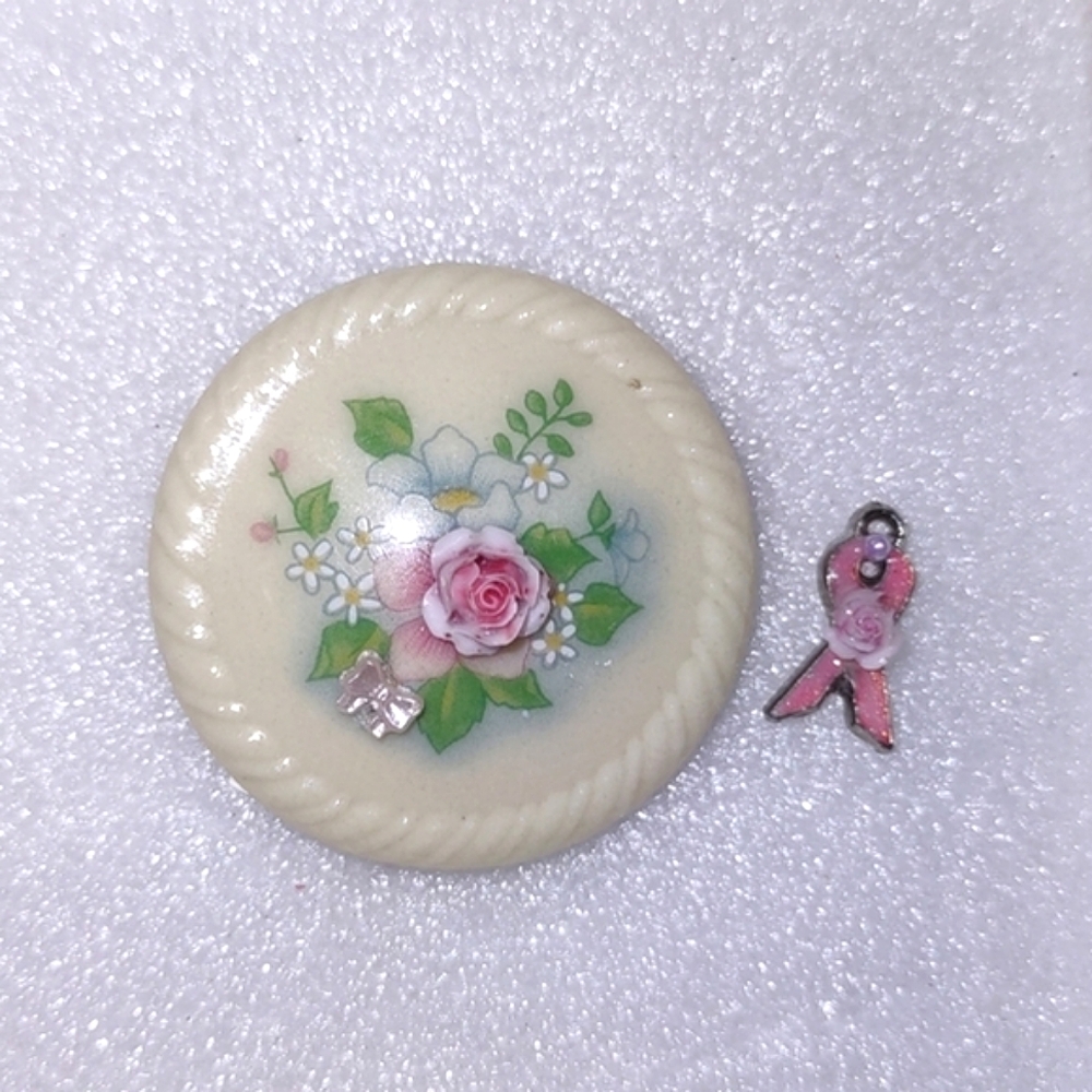 Lot of 3: Avon Brooch Pink Awareness Ribbon Nail Art Jewels - Picture 11 of 16